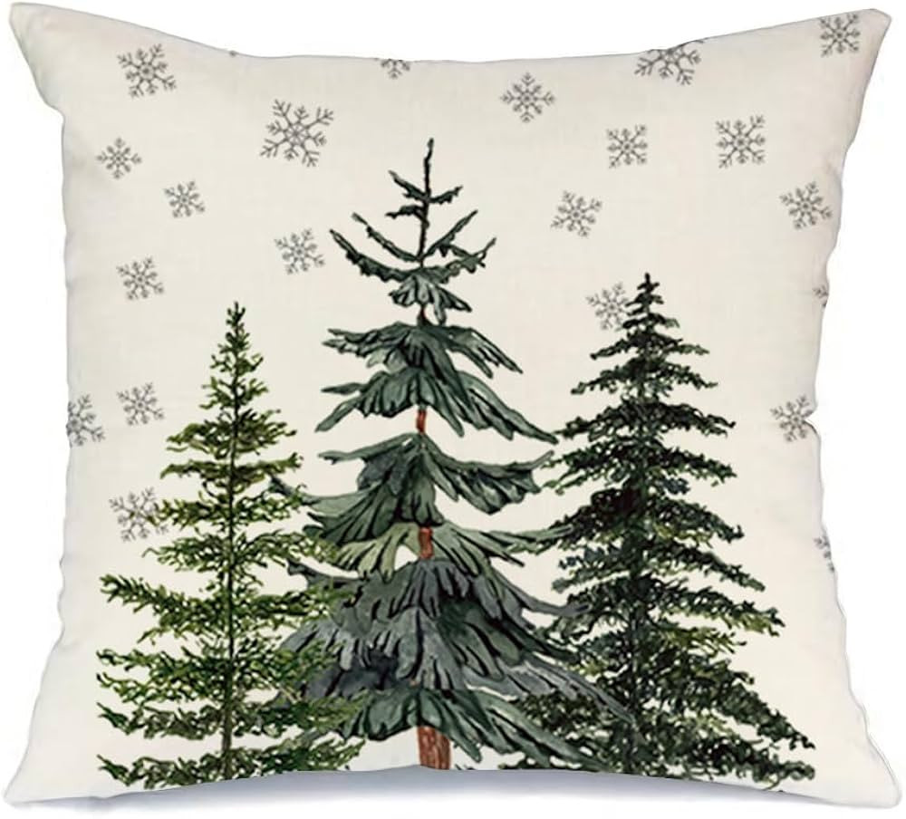 RABUSOFA Christmas Pillows Decorative Throw Pillows 20x20 Inch,Christmas Trees Snowflake Decorati... | Amazon (US)