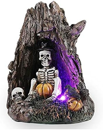 Collectible Halloween Village Accessory Figurine -Light Up Lit Spooky Tree Accessory Halloween Sk... | Amazon (US)