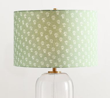 Kravet Floral Straight Sided Drum Lamp Shade | Pottery Barn (US)