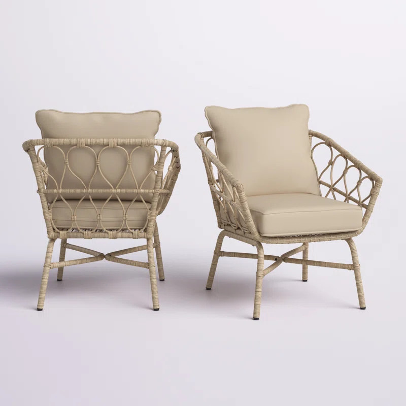 Beachcrest Home™ Raynette Patio Chair with Cushions & Reviews | Wayfair | Wayfair North America