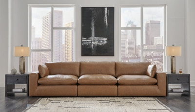 Emilia 3-Piece Leather Modular Sofa | Ashley