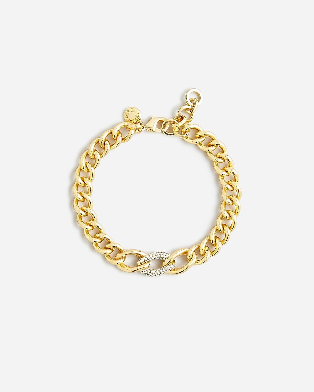 Pavé crystal chain bracelet | J.Crew US
