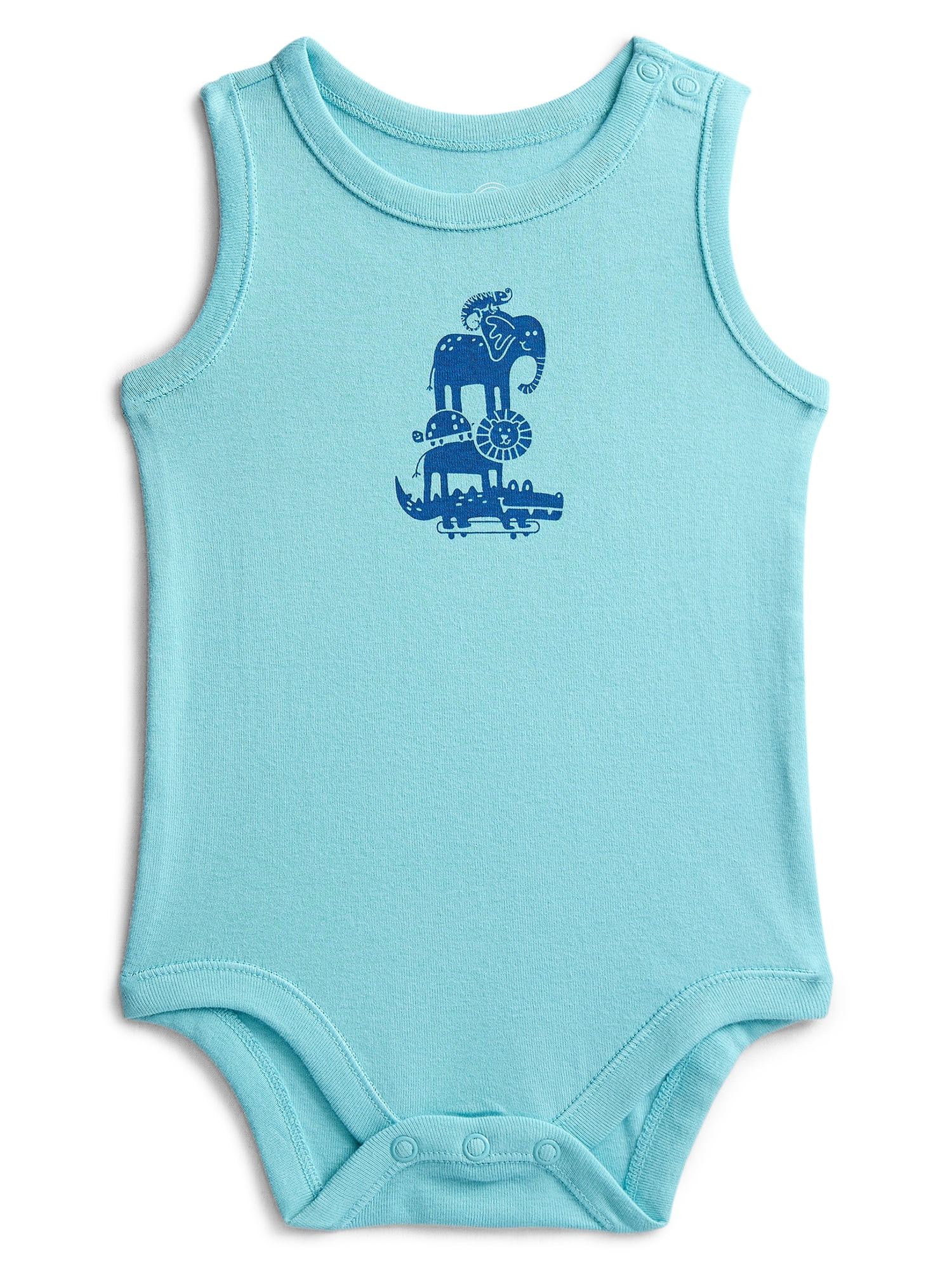 Wonder Nation Baby Boys' Graphic Cotton Tank Bodysuit, Sizes 0M-24M | Walmart (US)