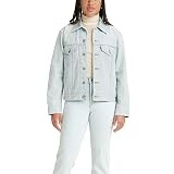 Levi's Women's Plus-Size Ex-Boyfriend Trucker Jacket, (New) Home Sweet Home-Light Indigo, 4X | Amazon (US)