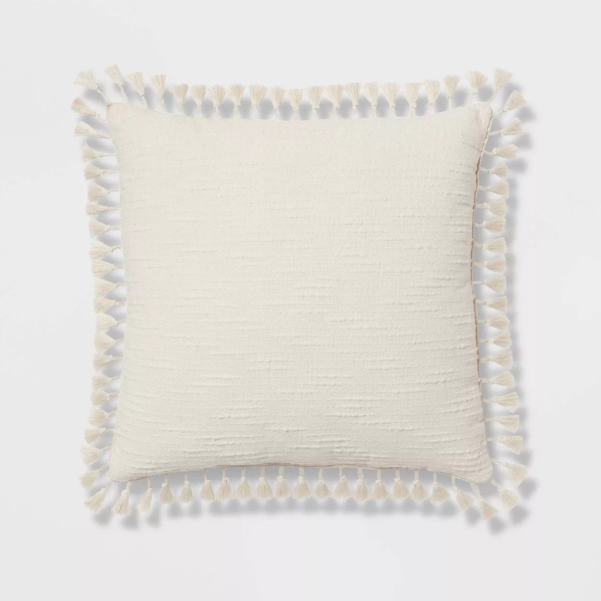 Euro Textured Slub Tassel Decorative Throw Pillow - Threshold™ | Target