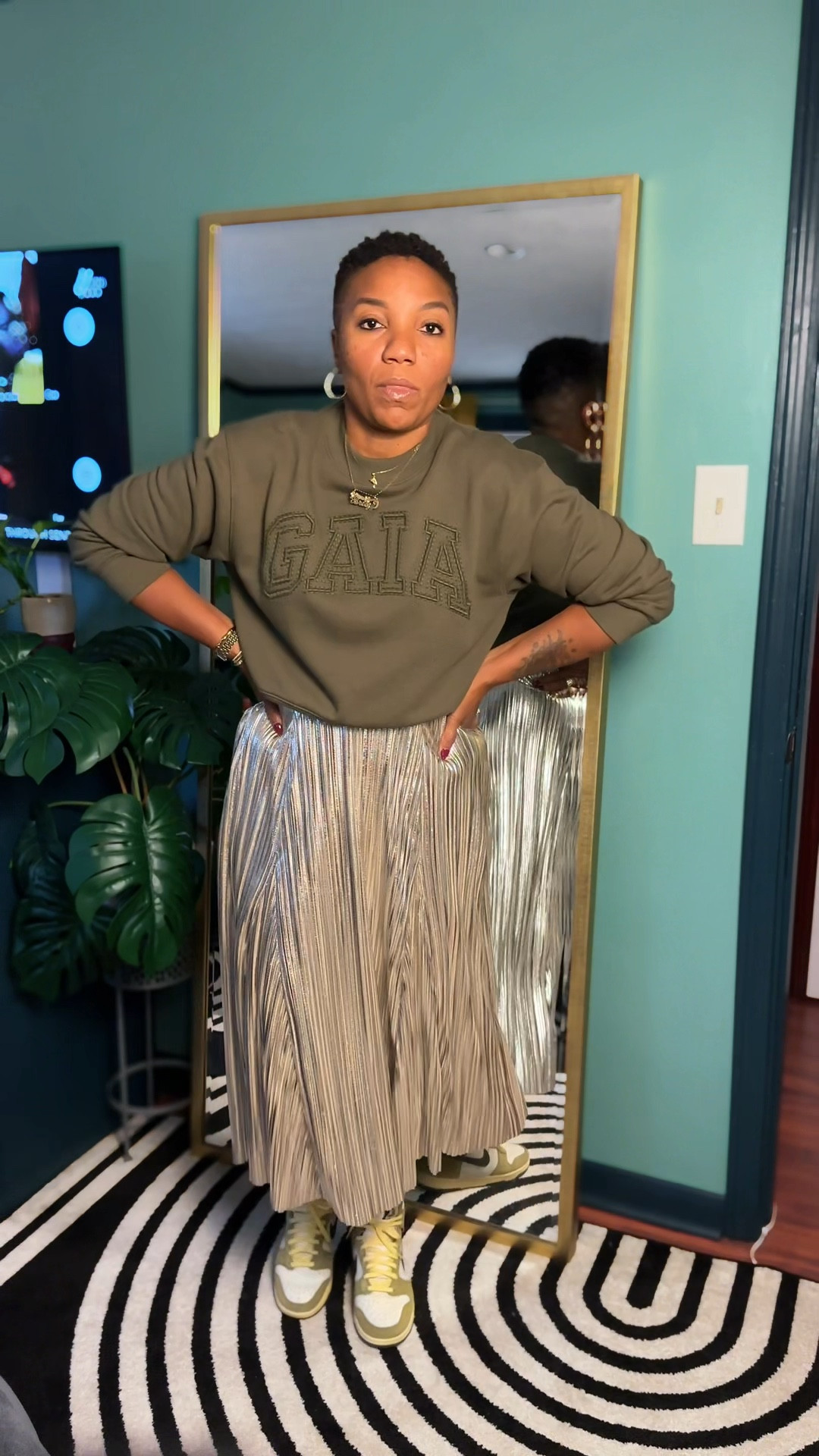 Olive and silver ... an unexpected combo! Similar items linked 

#LTKOver40 #LTKFindsUnder100