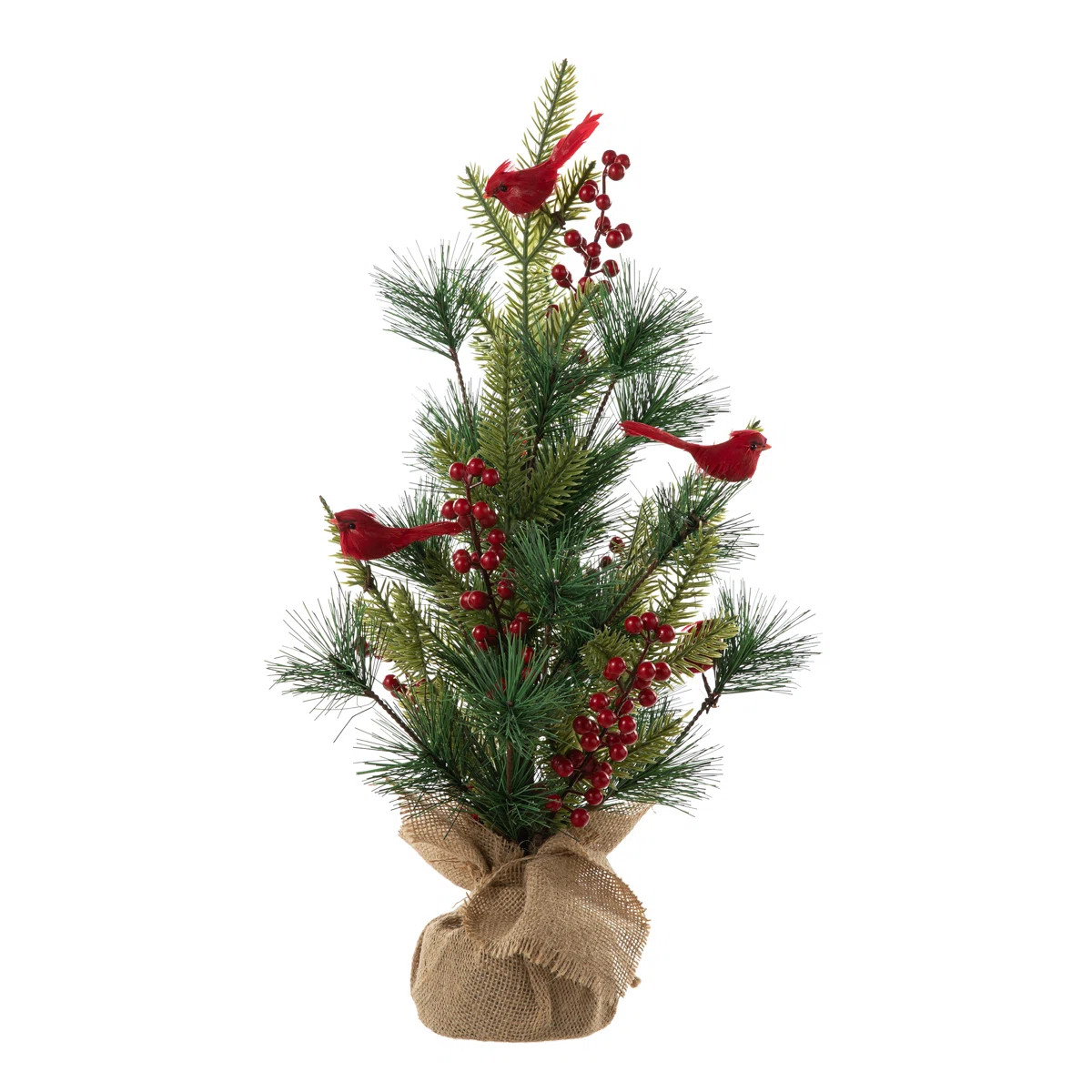 Christmas Cardinal Table Tree Dcor | Wayfair North America