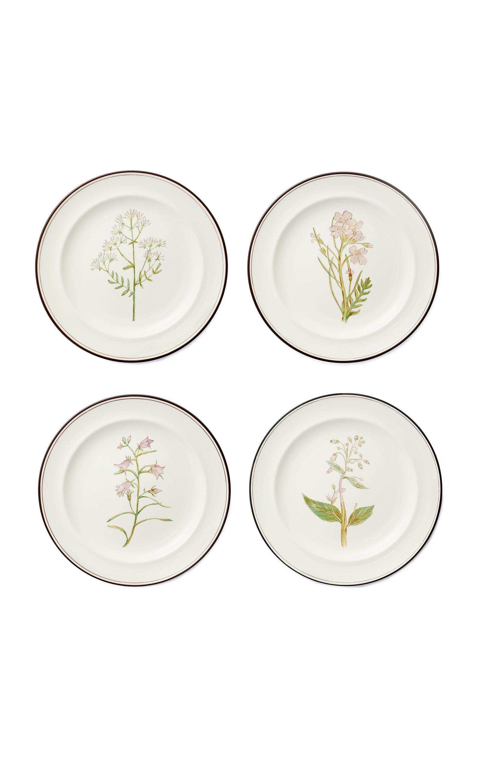 Lilac Flower Decal Salad Plates Set Of 4 | Moda Operandi (Global)