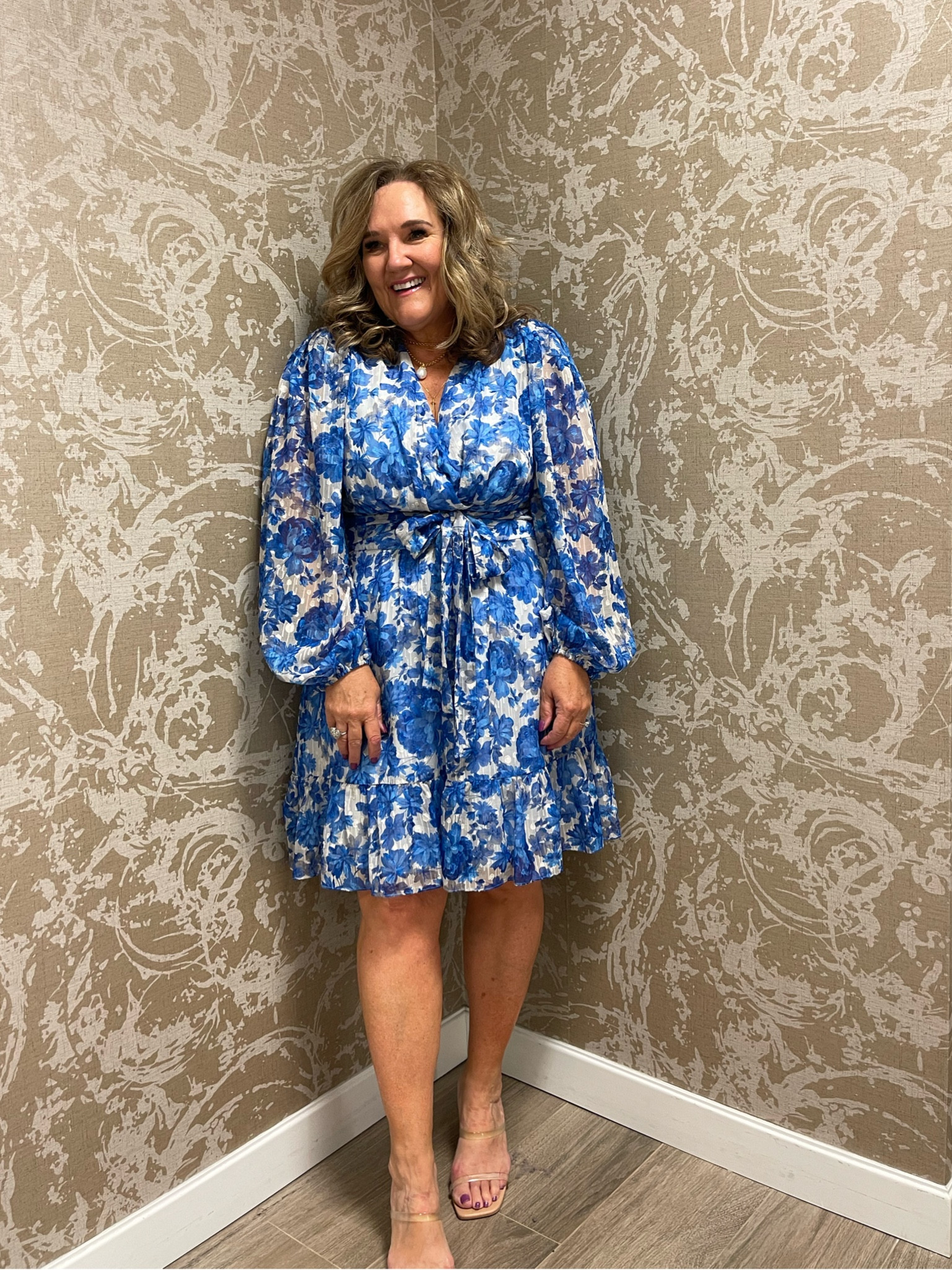 Beautiful wedding guest dress or Easter dress! I’m in a 16. Def go your larger size, if not a full size up especially up you’re chesty. It needed a little pin to keep it closed on me. But I’m on the modest side  

#LTKSeasonal #LTKFind #LTKwedding