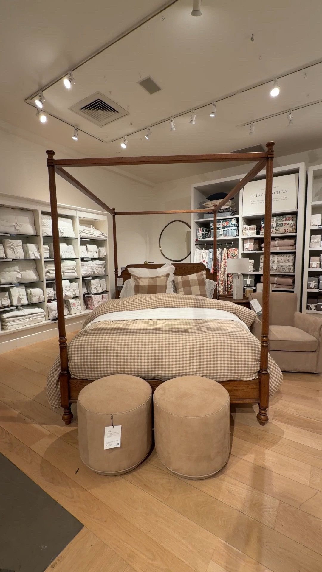 Cozy cottage-core bedroom vibes! 😍 The Summerville Canopy Bed from Pottery Barn paired with the new camel-toned Blaine Check Bedding creates such a warm, inviting space. 🫶🏻The layered neutral tones and classic check pattern give the room that relaxed, timeless feel with a touch of rustic charm. ✨ A beautiful mix of cozy cottage style and elevated Pottery Barn design! 🤎 #BedroomInspo #PotteryBarn #Bedframe

#LTKHome #LTKSaleAlert
