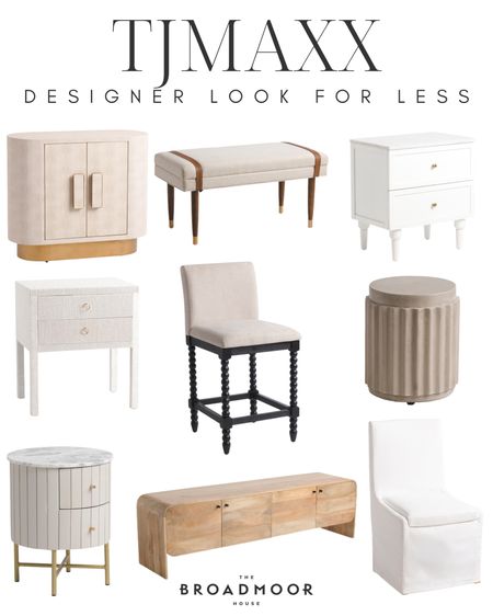Designer look for less at TJ Maxx!



Bedroom furniture, living room furniture, look for less, side table, night stand, counter stool, dining chair, media console, tv stand

#LTKhome #LTKstyletip #LTKsalealert