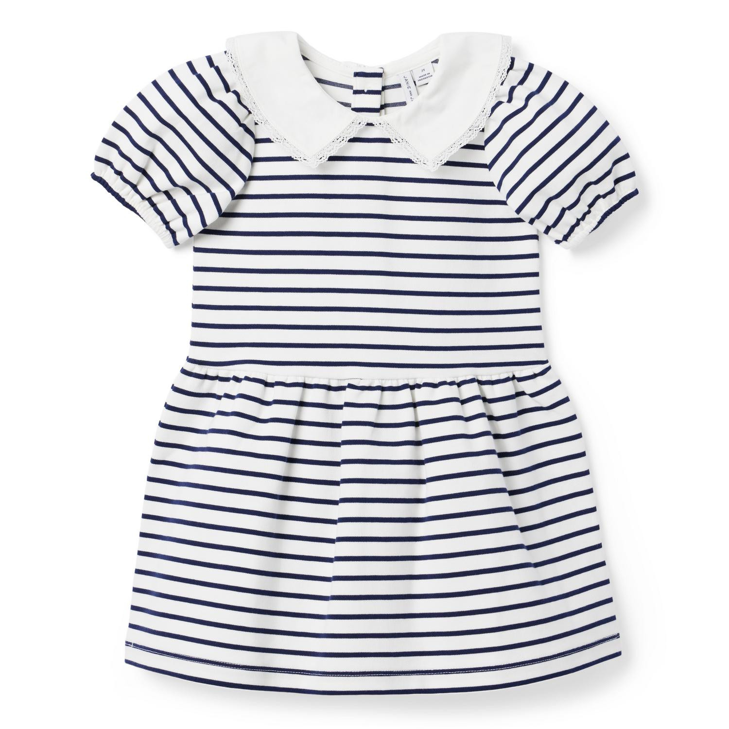 Collared Striped Ponte Dress | Janie and Jack