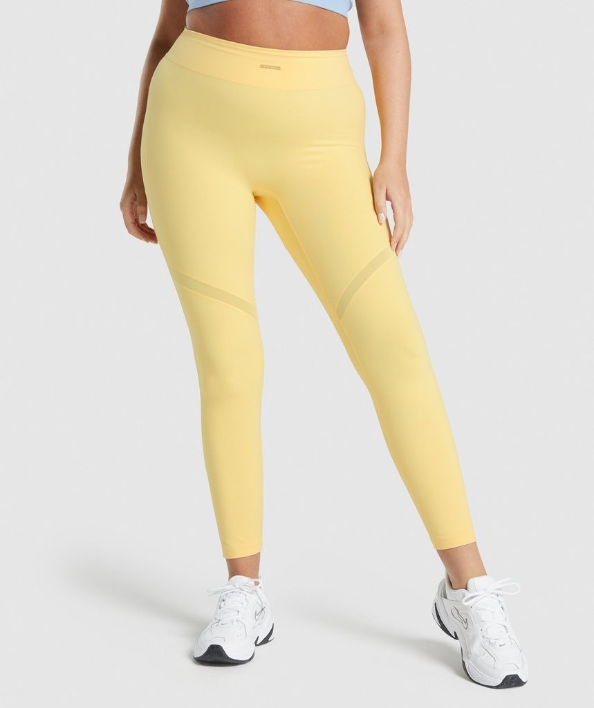 Gymshark Whitney Mesh Leggings - Pollen | Gymshark (Global)