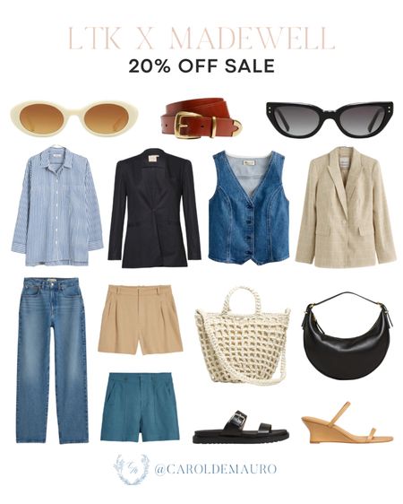 Make sure you don't miss the sale on these great fashion pieces from Madewell for 20% off with code LTK20! 
#capsulewardrobe #fashiondeal #workwear #summeroutfit

#LTKStyleTip #LTKxMadewell #LTKItBag