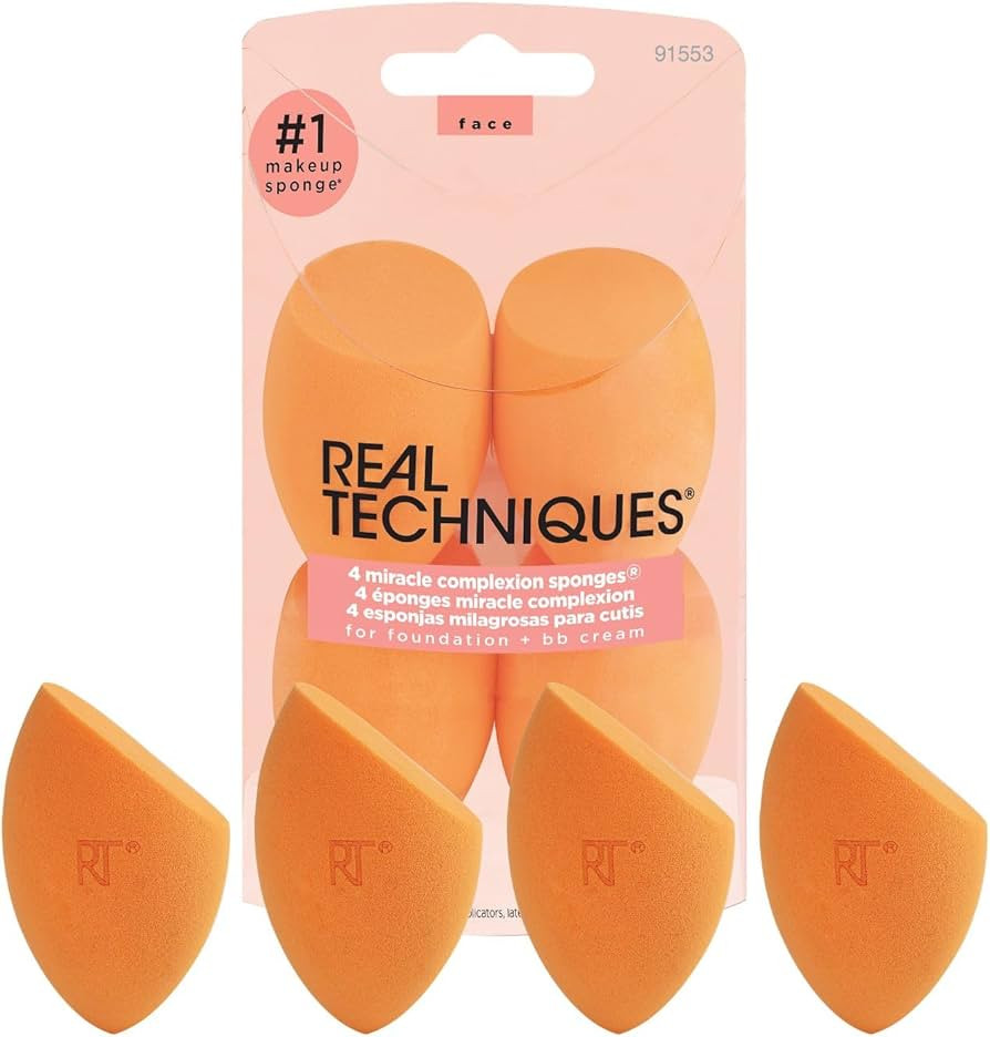 Real Techniques Miracle Complexion Sponge, Makeup Blending Sponge, For Foundation, Offers Light T... | Amazon (US)