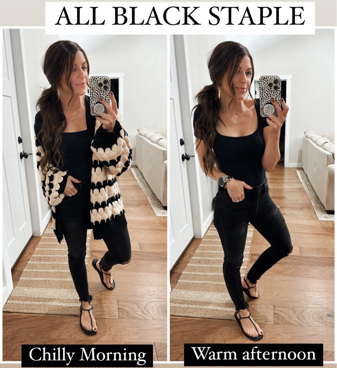 Cool spring mornings to warm afternoons. Staple all black outfit, work ootd

#LTKstyletip #LTKworkwear #LTKfindsunder100