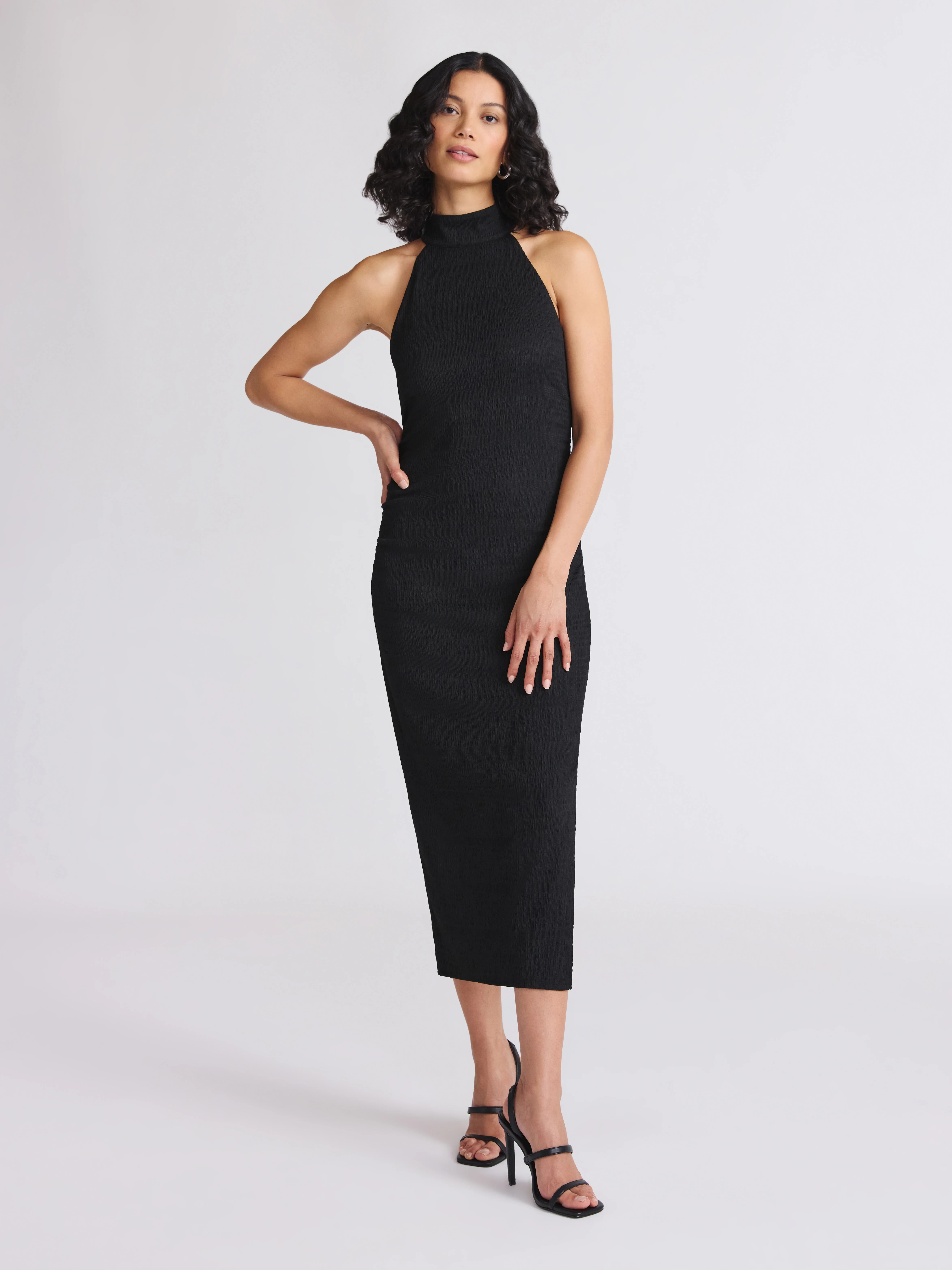 Sofia by Sofia Vergara Women's Halter Midi Dress, Mid Calf Length, Sizes XS-XXXL | Walmart (US)