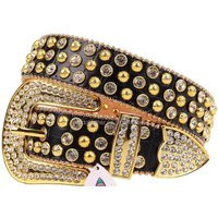 Rhinestone Leather Belt | Etsy (US)