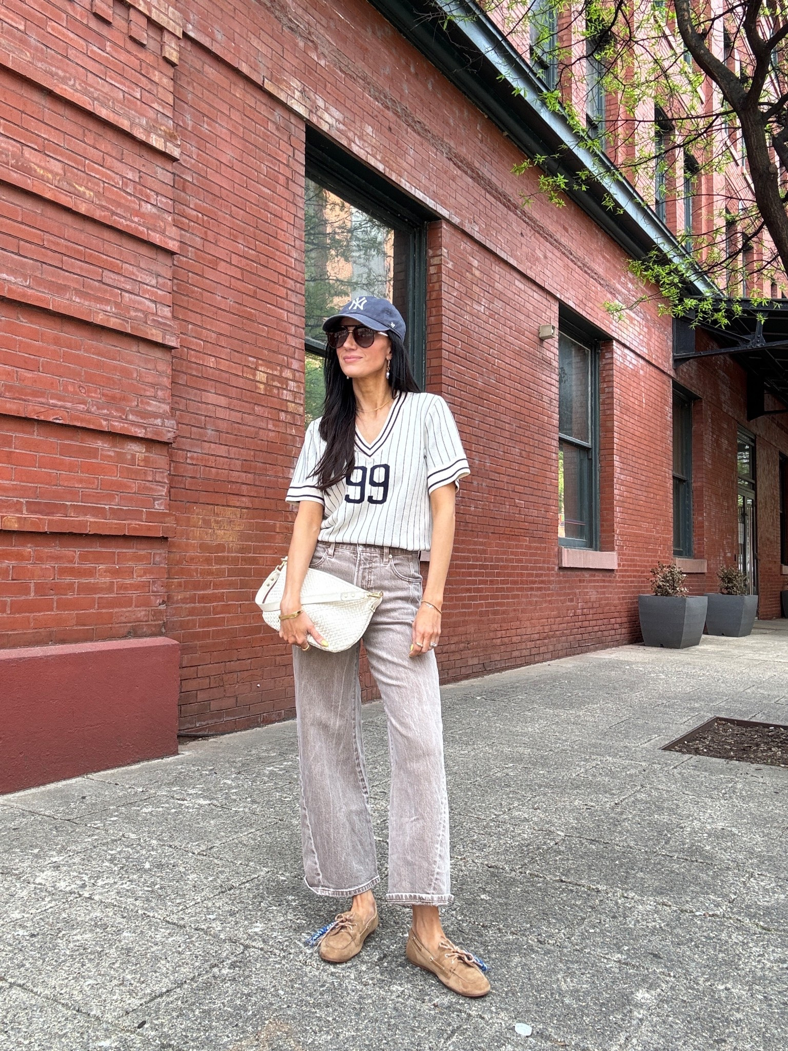 This top is from my Nuuly- but I found one to link. Jeans are tts. Boat shoes are too. 