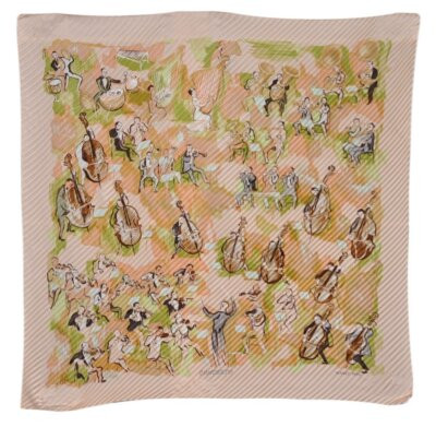 Authentic HERMES Pleats Scarf "CONCERTO" Silk Light Pink 3754H  | eBay | eBay US