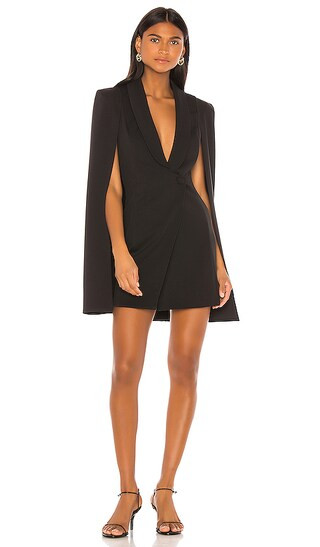 Boss Lady Mini Cape Dress in Black | Revolve Clothing (Global)