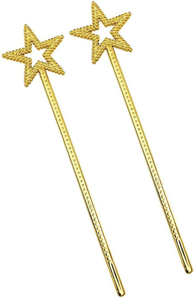 2Pcs 13 Inches Star Wand Costume Props Star Magic Wand Angel Fairy Wands Sticks for Birthday Part... | Amazon (US)