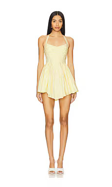 NBD Sara Mini Dress in Pale Yellow from Revolve.com | Revolve Clothing (Global)