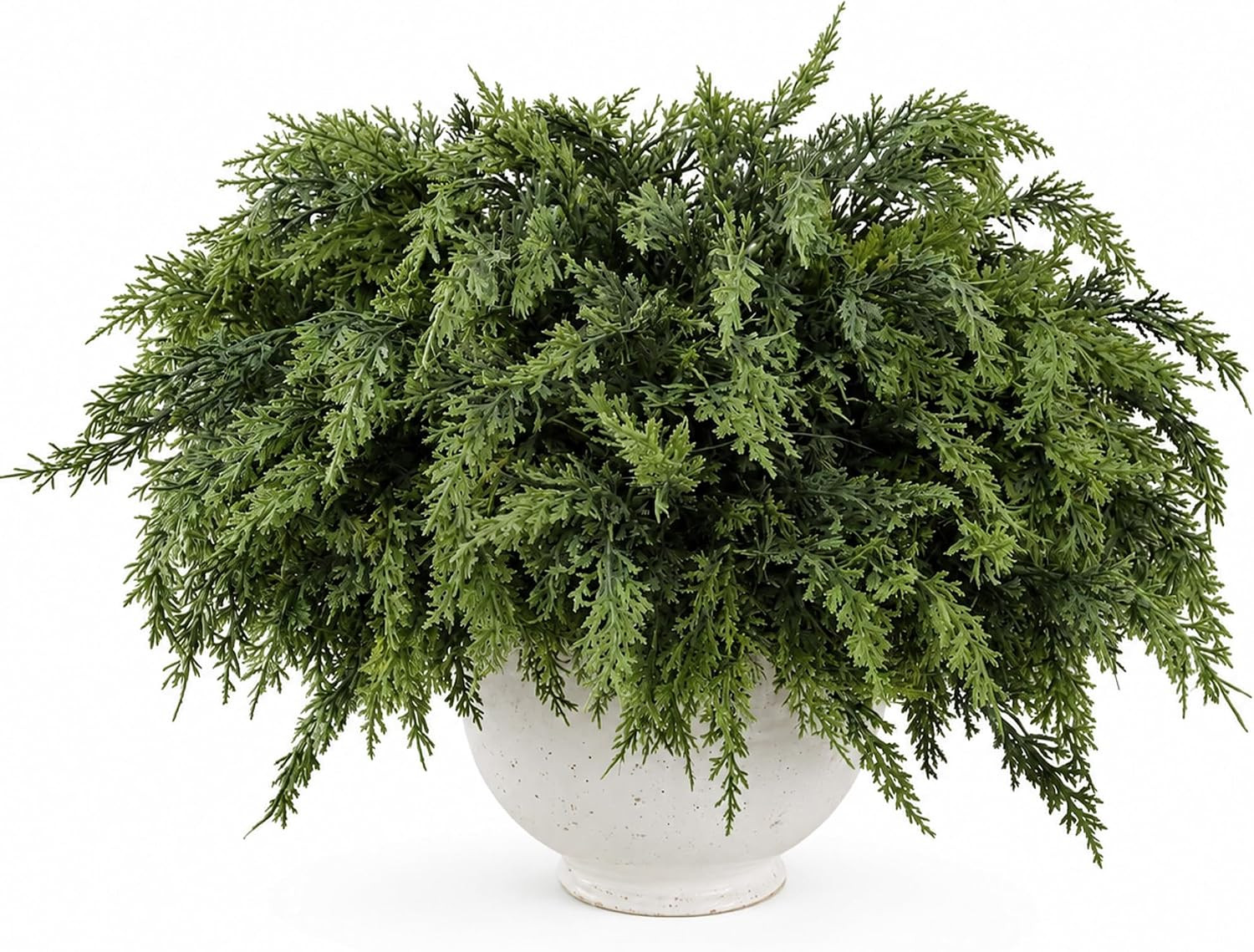 GlimLit 12Pcs 18" Real Touch Christmas Cedar Branches Artificial Realistic Christmas Greenery Pine Branches Faux Greenery Plants Stem for Vase DIY Crafts Garland Wreath Indoor Outdoor Home Decor | Amazon (US)