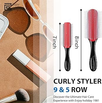 2 PCS Hair Brush for Women Men Curly Wet or Dry Hair 9 Row 5 Row Classic Styling Brushes for Natu... | Amazon (US)
