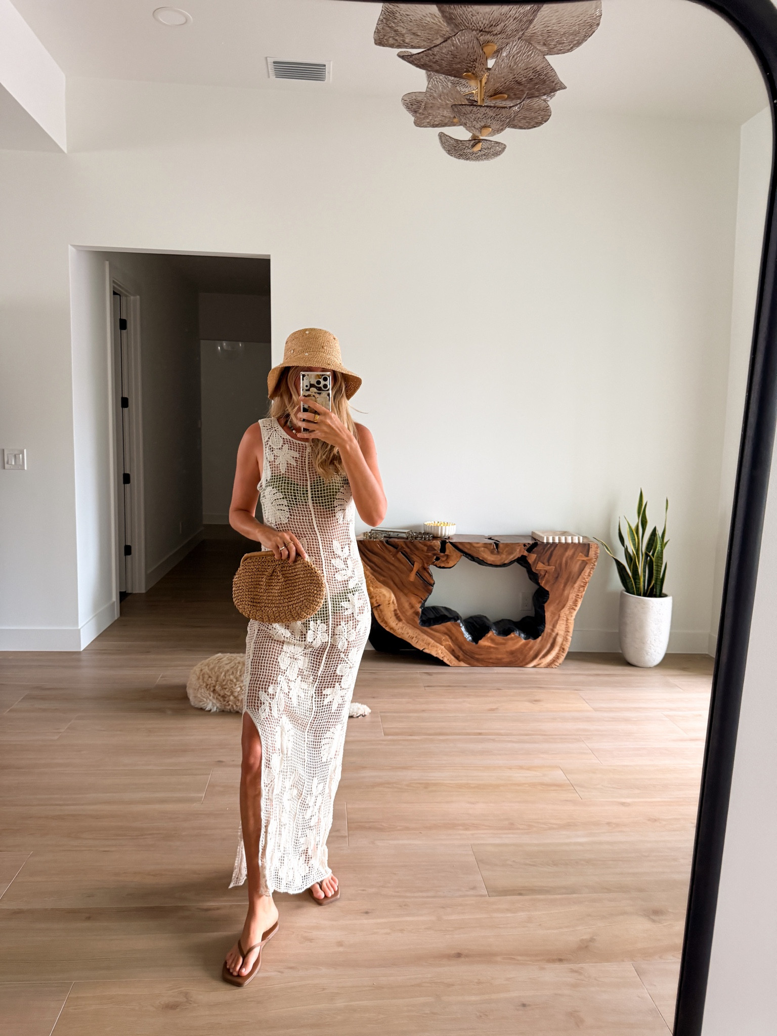 Floral crochet sheer coverup 

#LTKSeasonal #LTKSwim #LTKU