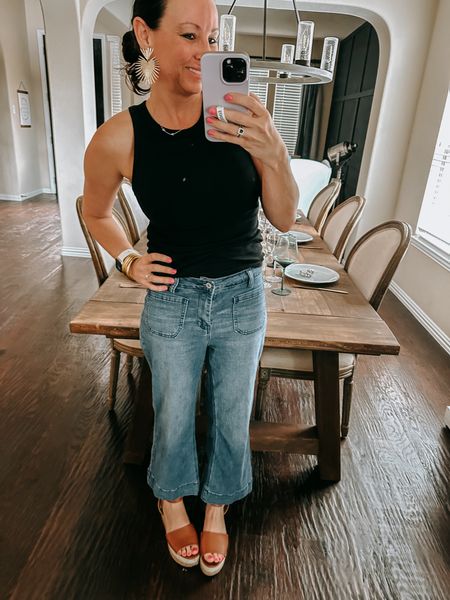 Tank top and Amazon pants on repeat!! #tanktop #jeans