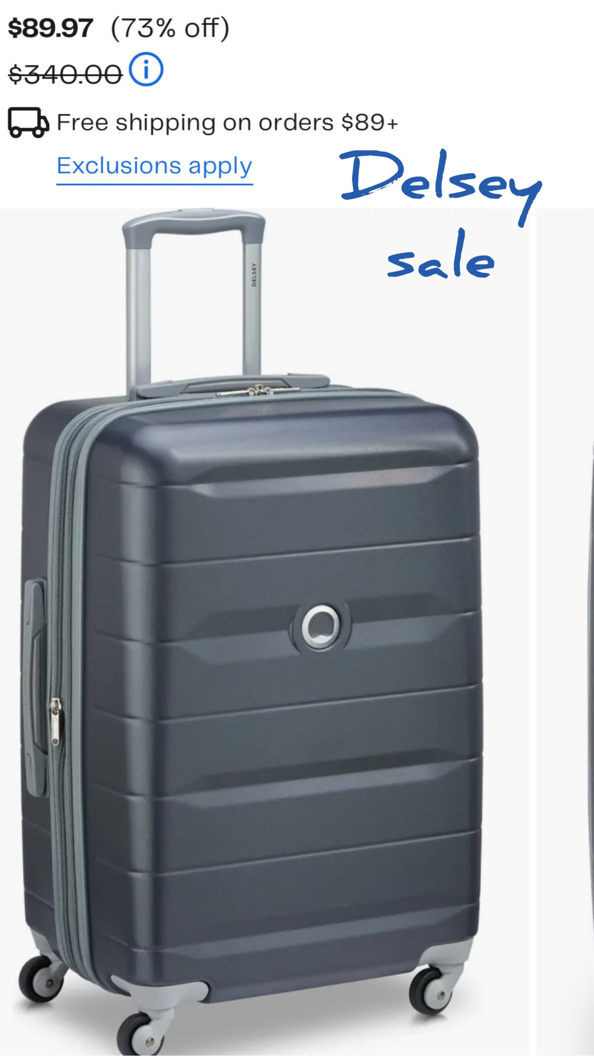 Delsey suitcase 

#LTKsalealert #LTKtravel #LTKfindsunder100