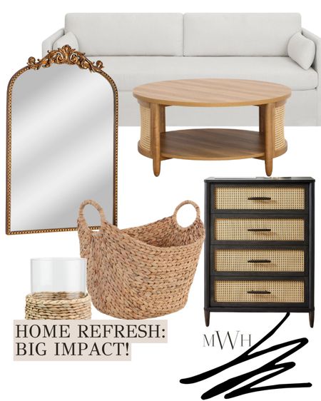 Home Refresh @walmart #walmartpartner #walmarthome 

Not every home refresh needs to be a full room overhaul, accent pieces make the biggest impact to help you create the ultimate home refresh! Cane coffee table, swivel chair, espresso coffee machine, accent chair, ornate mirror, coffee table, upholstered couch 

#LTKHome #LTKFindsUnder50 #LTKSeasonal