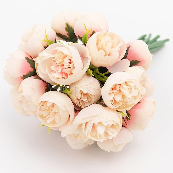 ZSEDP Artificial Flowers Silk Bouquet for Decoration Home Wedding Bride Holding Flowers Faux Rose... | Amazon (US)