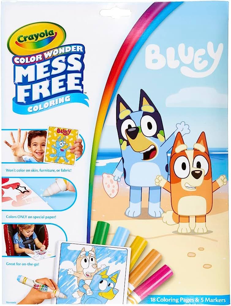 Crayola Bluey Color Wonder, 18 Bluey Coloring Pages, Mess Free Coloring for Toddlers, Easter Bask... | Amazon (US)