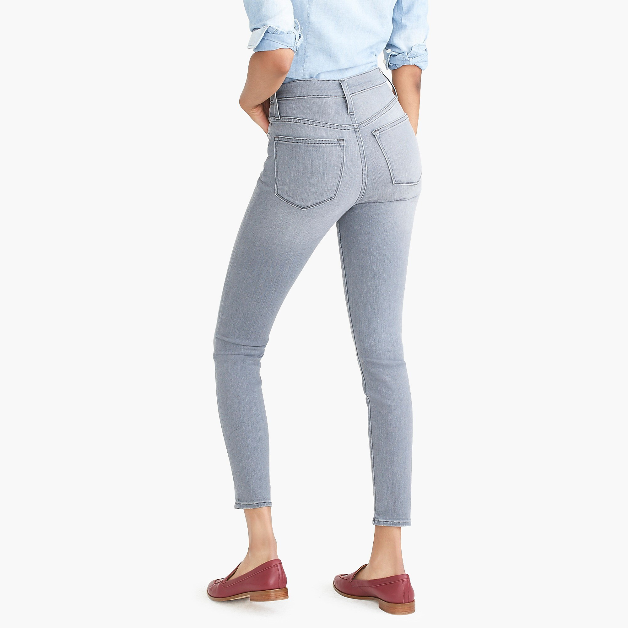 9" high-rise skinny jean in ash grey wash | J.Crew Factory