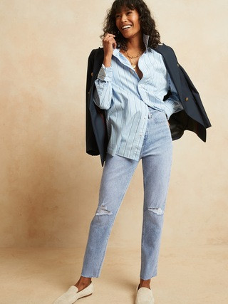 Ultra High-Rise Slim Jean with Raw Hem | Banana Republic (US)