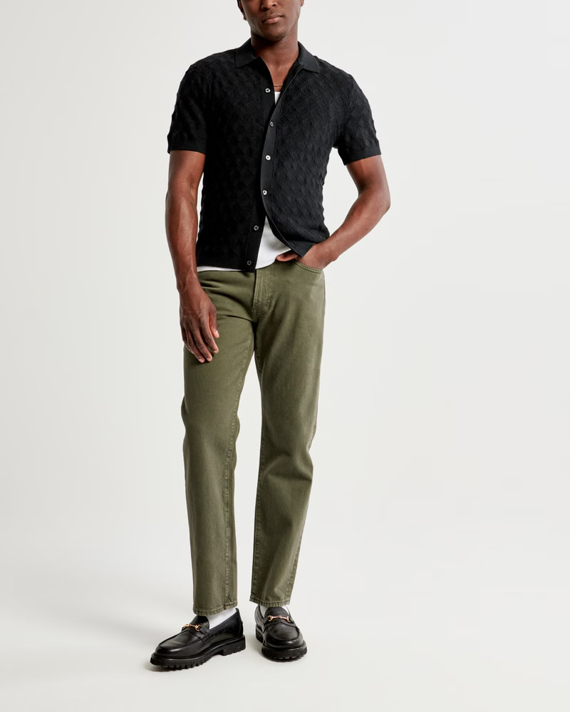 Stitch Button-Through Sweater Polo | Abercrombie & Fitch (US)