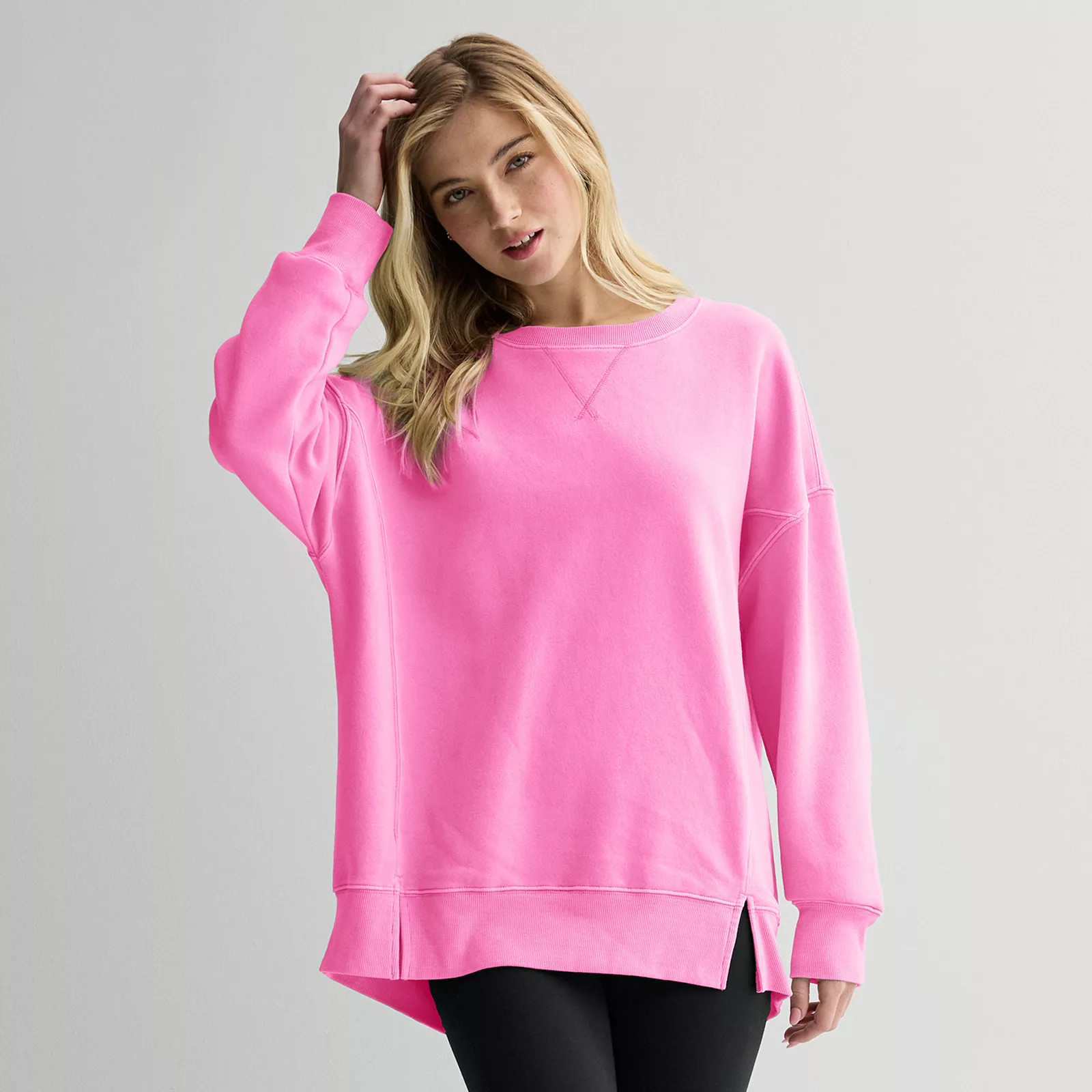 Juniors' SO® Oversized Fleece Tunic Pullover | Kohl's