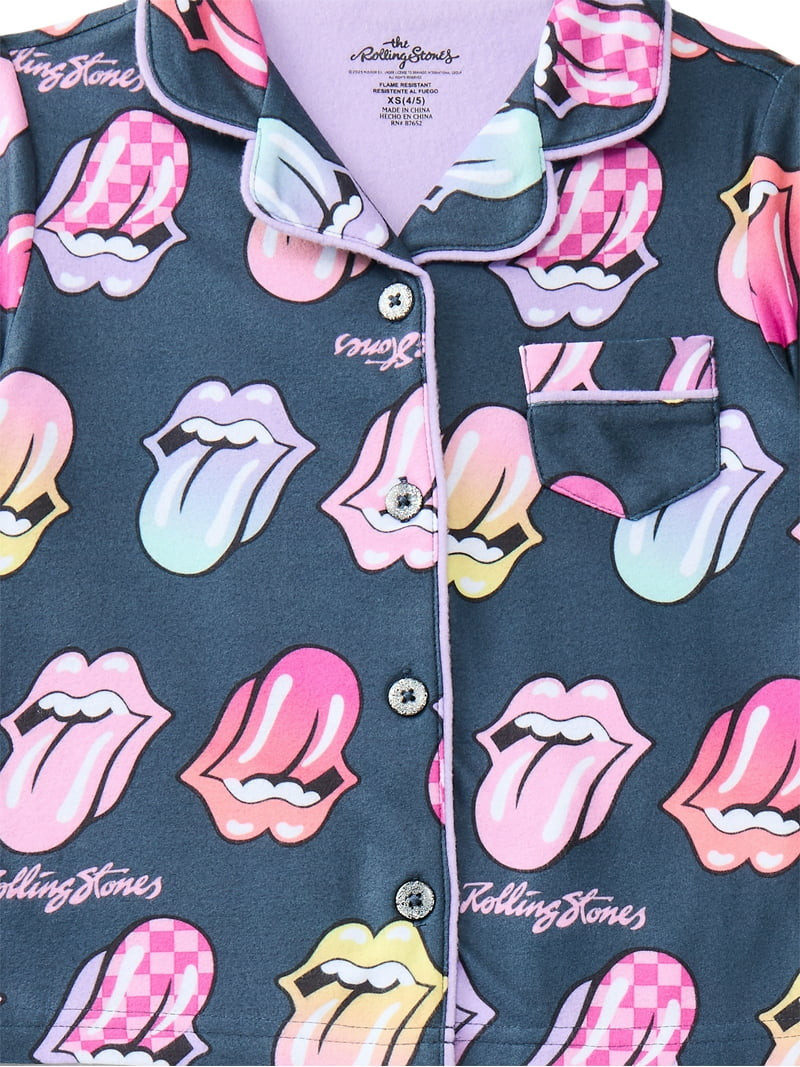 The Rolling Stones Girls Coat and Pants Pajama Set, 2-Piece, Sizes 4-12 | Walmart (US)