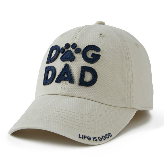 Life is Good Dog Dad Branded Chill Cap in Birch White | Life is Good