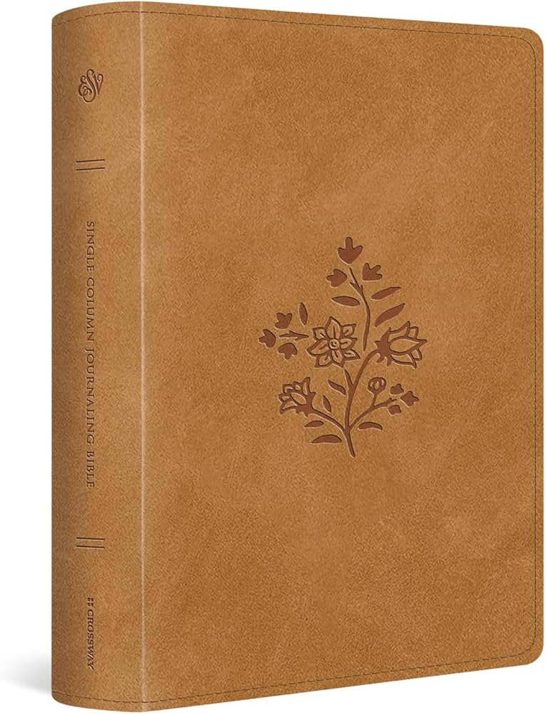 ESV Single Column Journaling Bible, Large Print (TruTone, Nubuck Caramel, Wildflower Design): Hol... | Amazon (US)