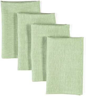 Solino Home Linen Napkins – Athena Chambray Green, 20 x 20 Inch Set of 4 – European Flax, Natural Fa | Amazon (US)