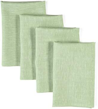 Solino Home Linen Napkins – Athena Chambray Green, 20 x 20 Inch Set of 4 – European Flax, Natural Fa | Amazon (US)