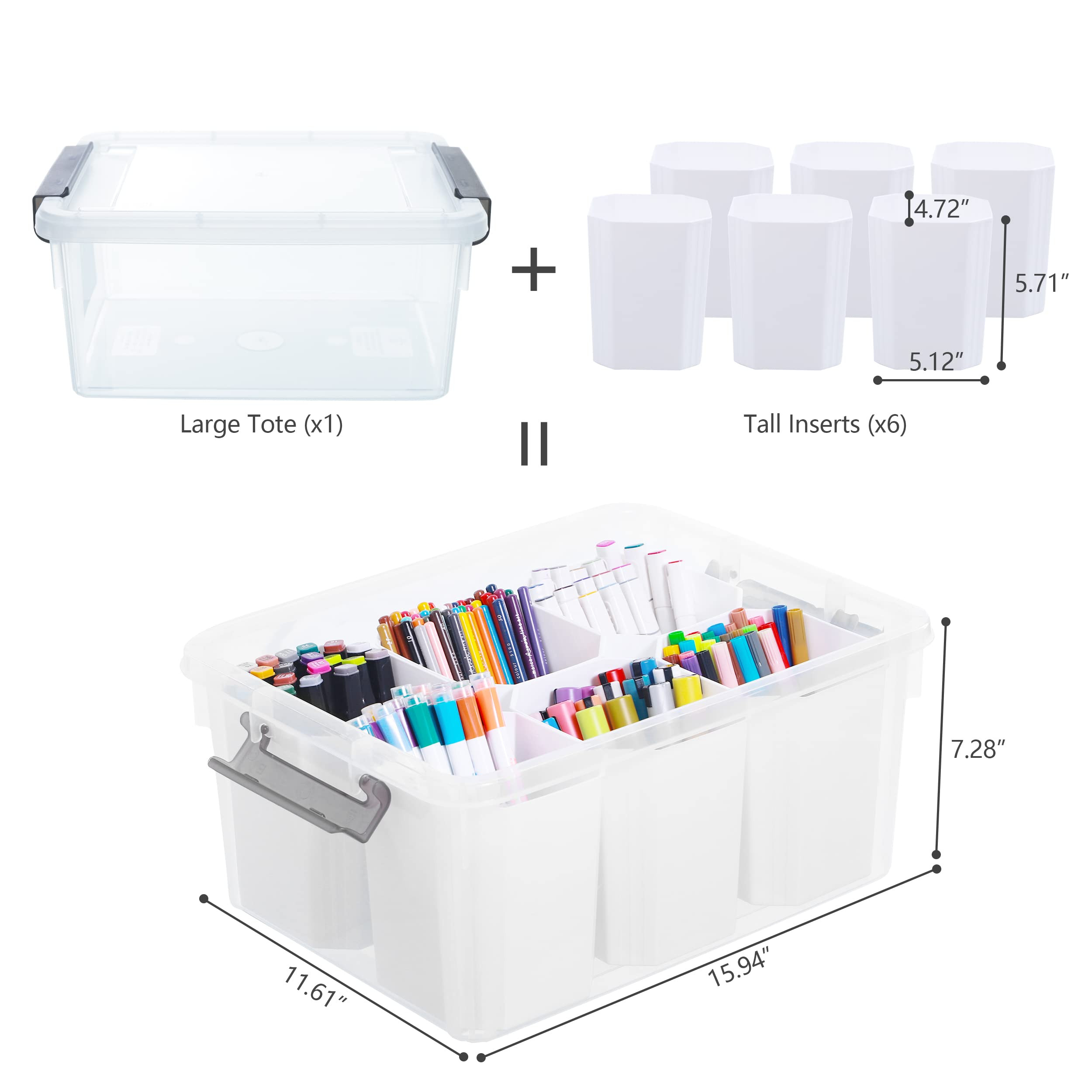 Citylife 17 QT Plastic Storage Bins Clear Storage Box with Lids Multipurpose Stackable Storage Co... | Amazon (US)