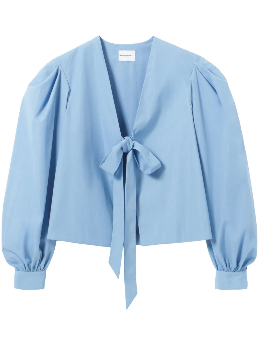 tie-front V-neck blouse | Farfetch Global