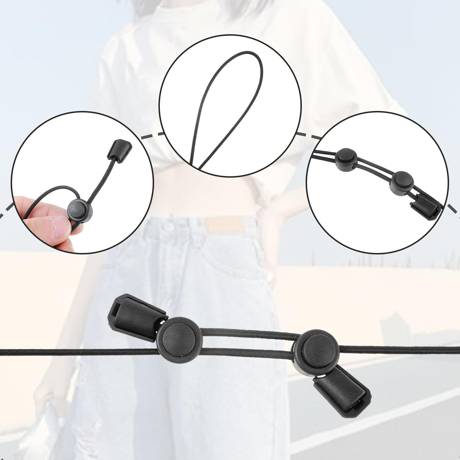 Mabor 2Pcs Shirt Tuck Band Women, Adjustable Tool for Sweater and Shirts Belly Leaking Elastic Cr... | Amazon (US)