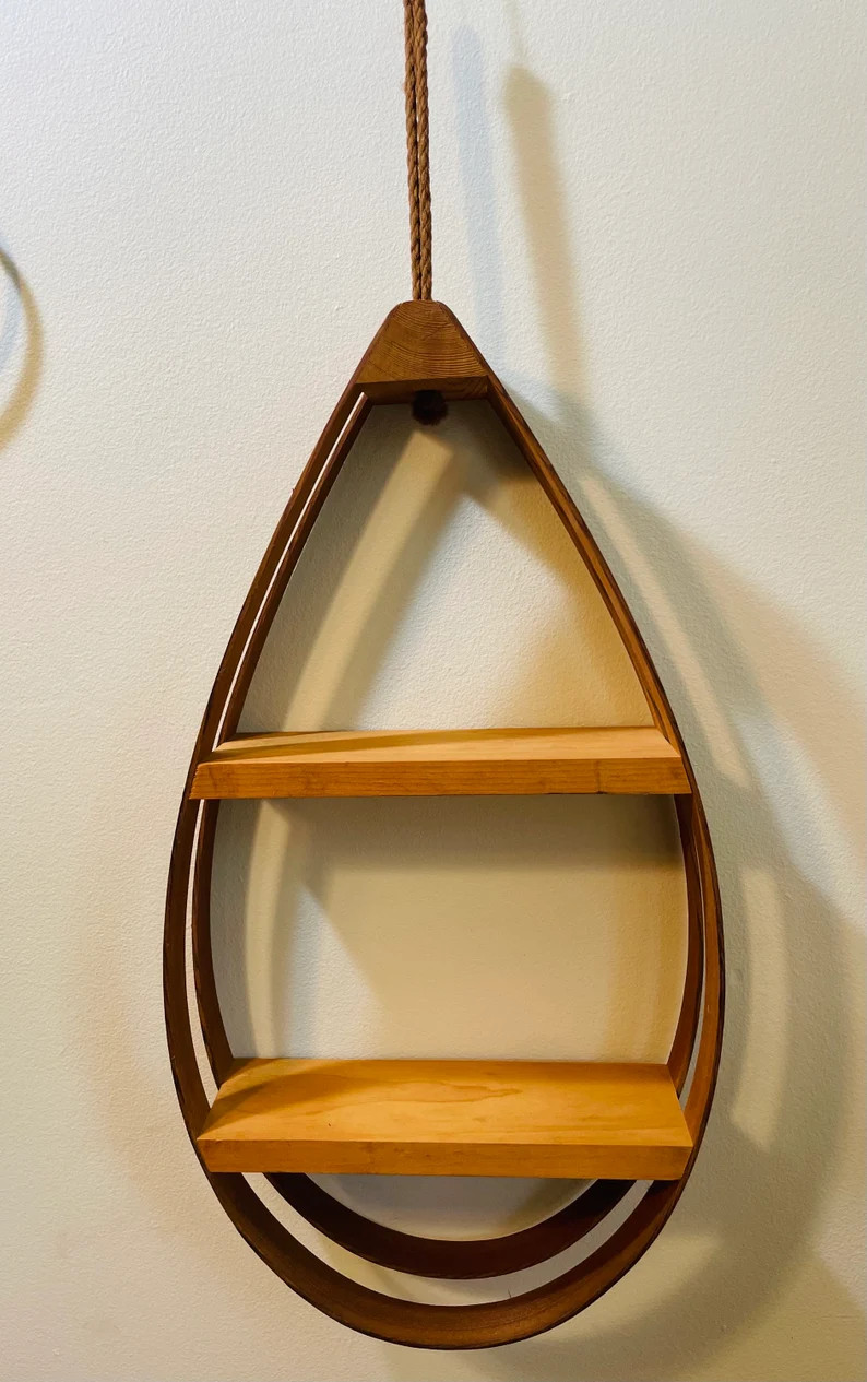 Bentwood Teardrop Hanging Shelf - Etsy | Etsy (US)