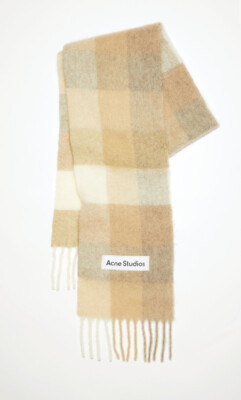 Acne Studio Mohair Checked Scarf | eBay UK
