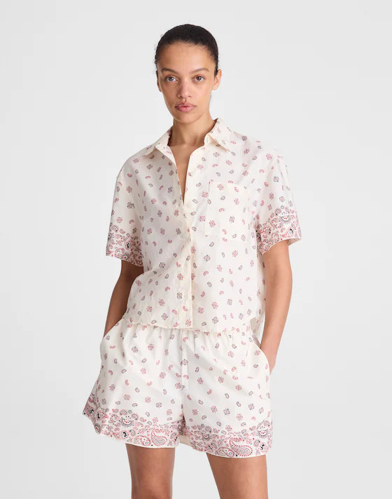 Patch-Pocket Boxy Shirt in Poplin | Madewell